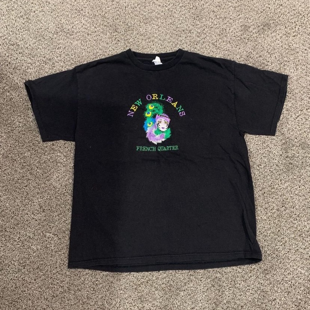 New Orleans French Quarter Embroidered T-Shirt M
